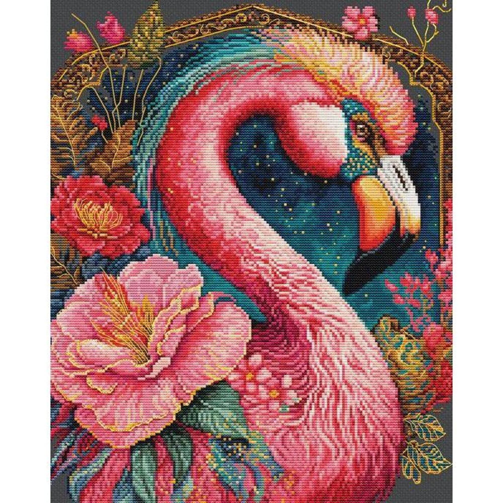 Luca-S Flamingo Fantastico Counted Cross-Stitch Kit